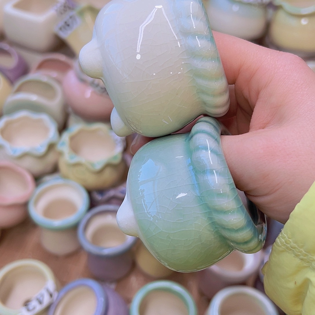 红陶陶瓷花盆当场满12包邮