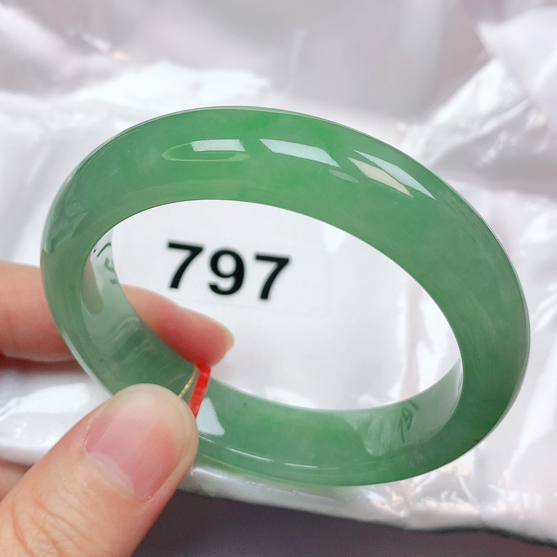 翡翠未镶嵌手镯抖音797