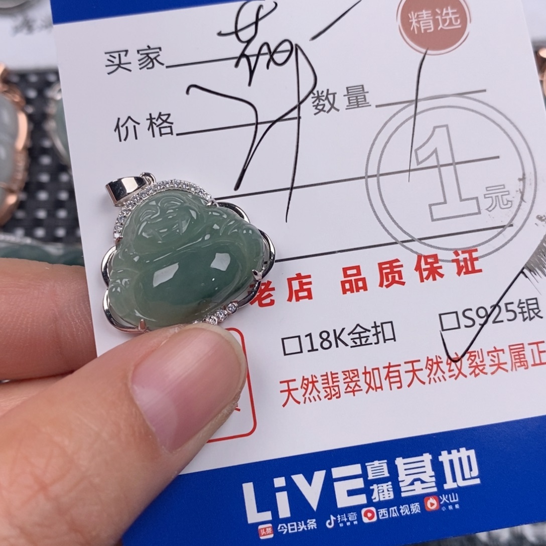 翡翠银S925镶嵌颈饰