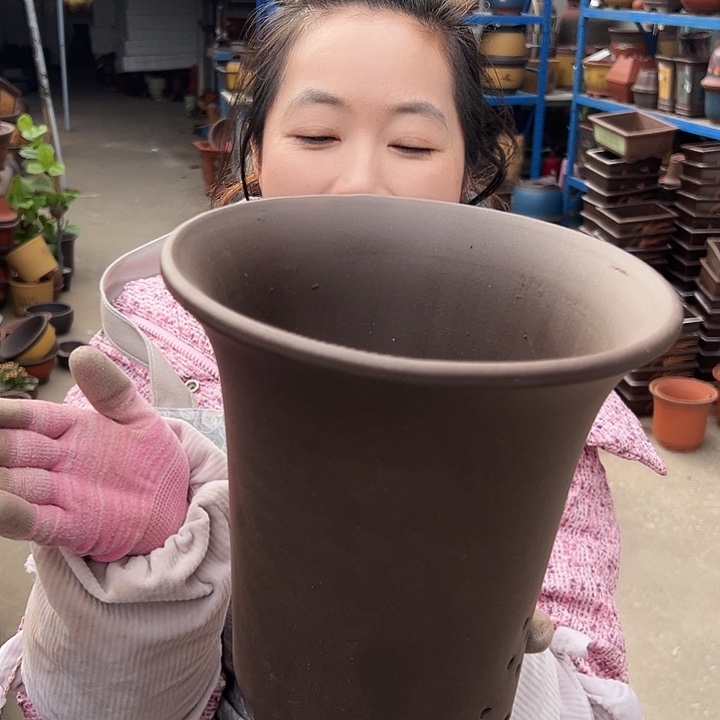 21促销紫泥花盆花盆花盆