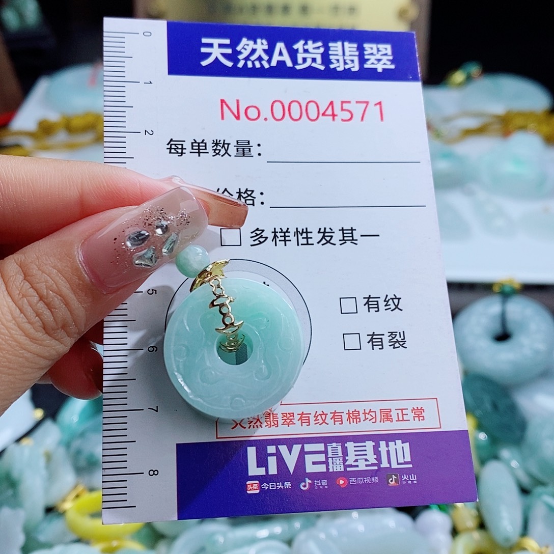 翡翠未镶嵌颈饰4571