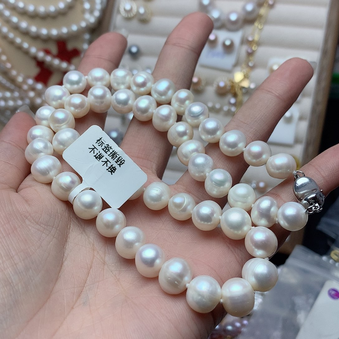 淡水珍珠9-10未镶嵌a8项链