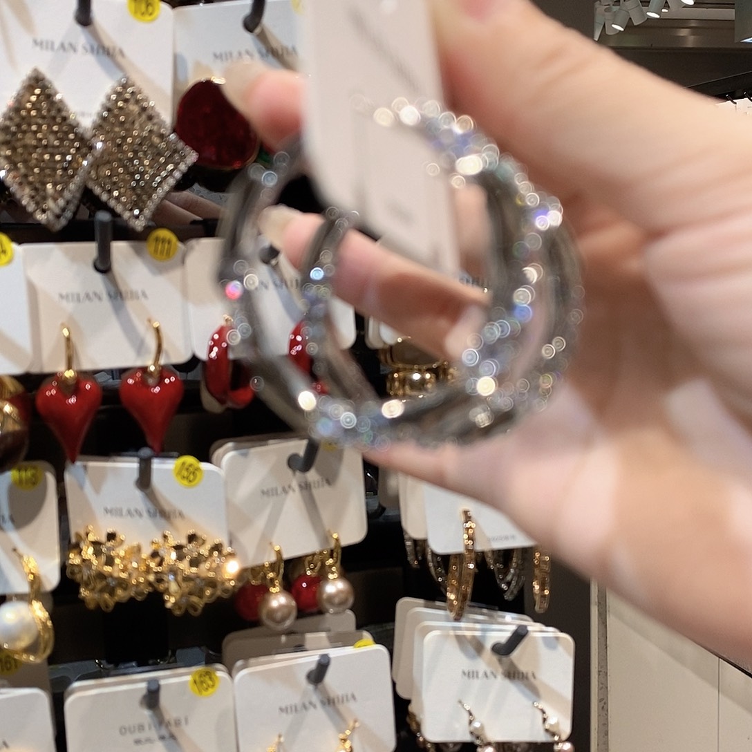 铜合金925银银色旋转钻钻圈