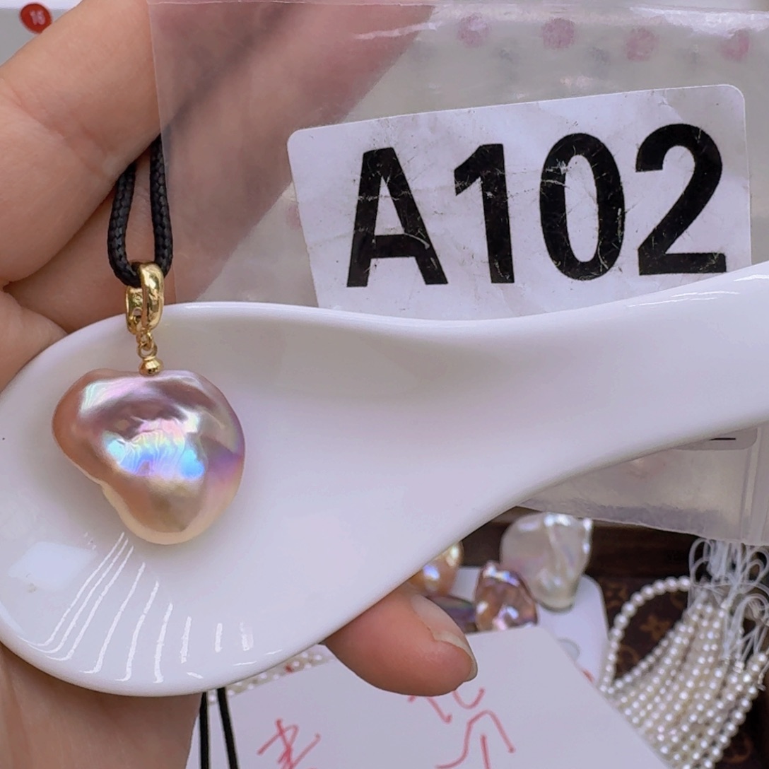 银S925镶嵌淡水珍珠巴洛克 微瑕