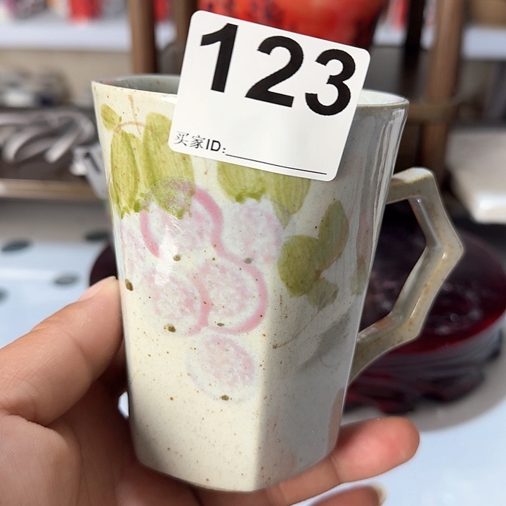 景德镇高温手工手绘茶杯400毫升微暇福利价