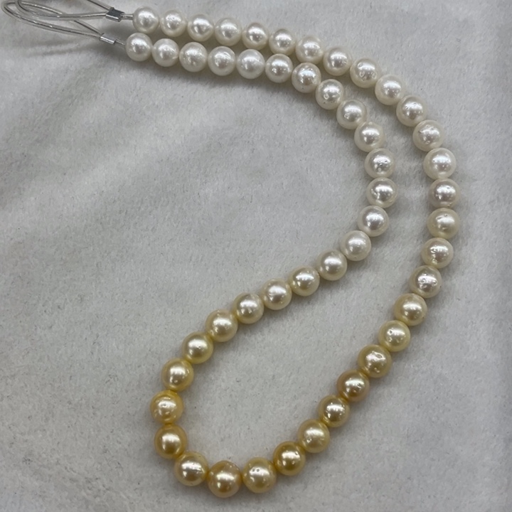 项链未镶嵌海水珍珠7-9m