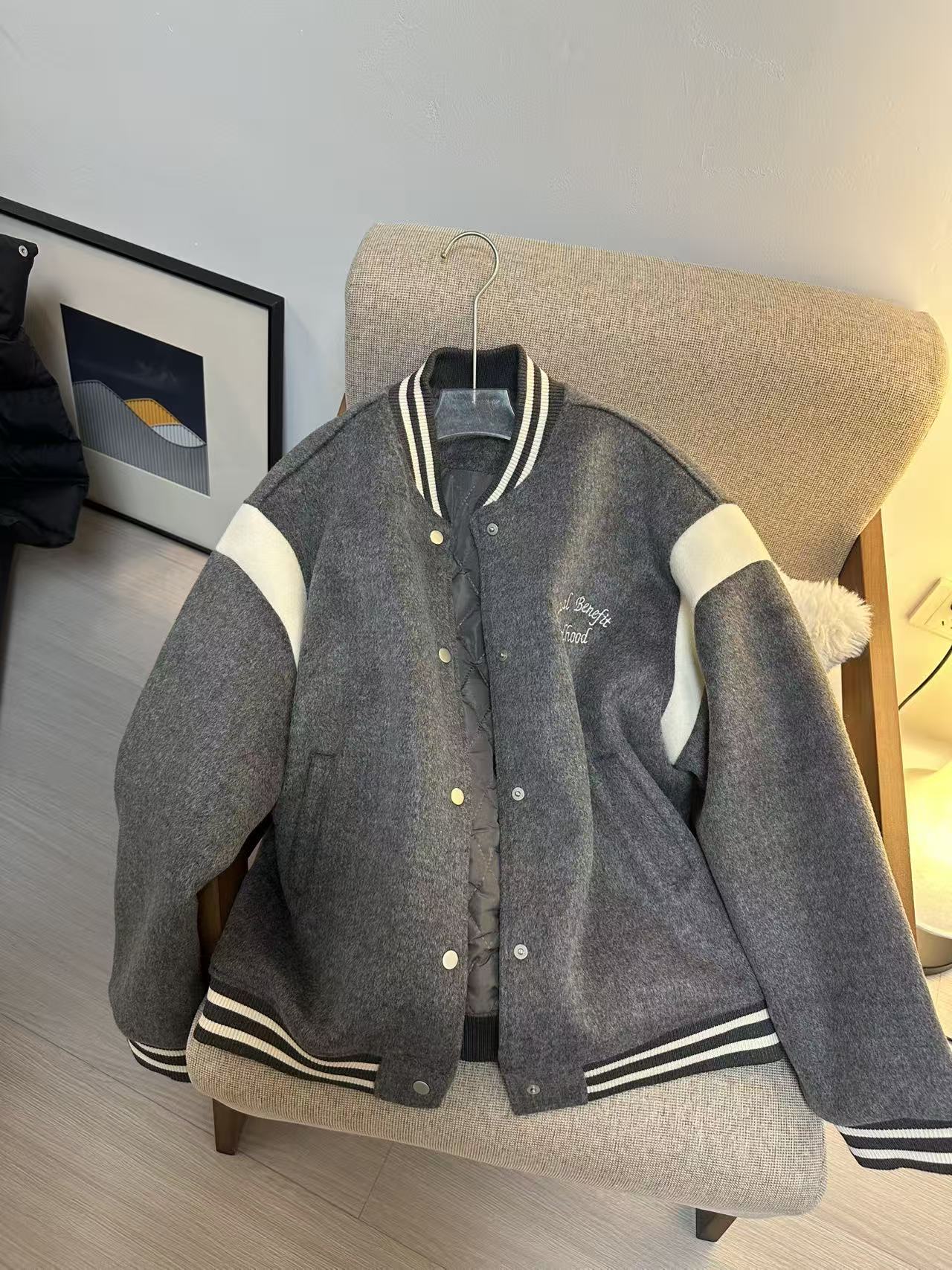 【AXIN定制】洋气休闲插肩袖百搭棒球服外套 13321