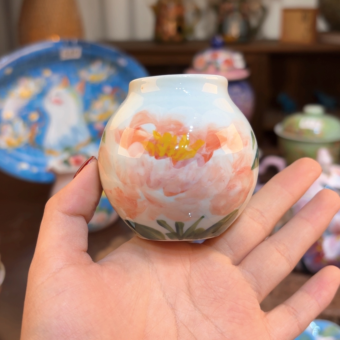 景德镇手绘高温釉下彩陶瓷茶具