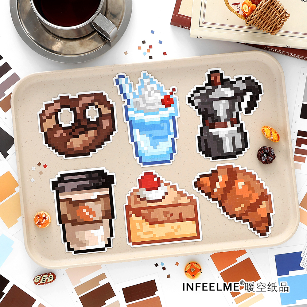 Infeel.Me 拼豆豆1.0系列贴纸微缩美食造景贴纸手帐装饰DIY贴画