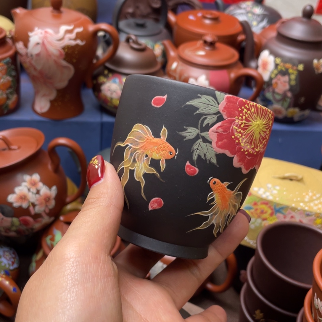 人***️茶杯红泥紫砂主人杯150cc