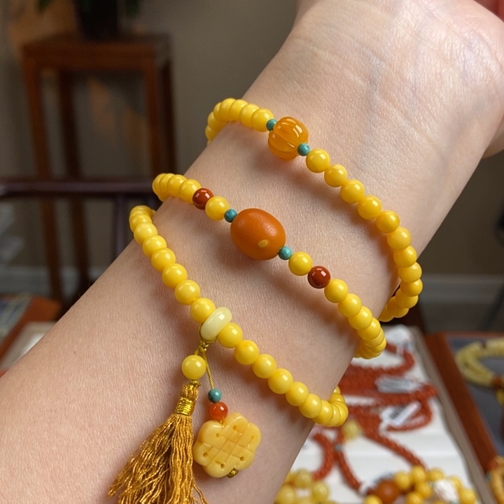 琥珀手链未镶嵌蜜蜡手串5