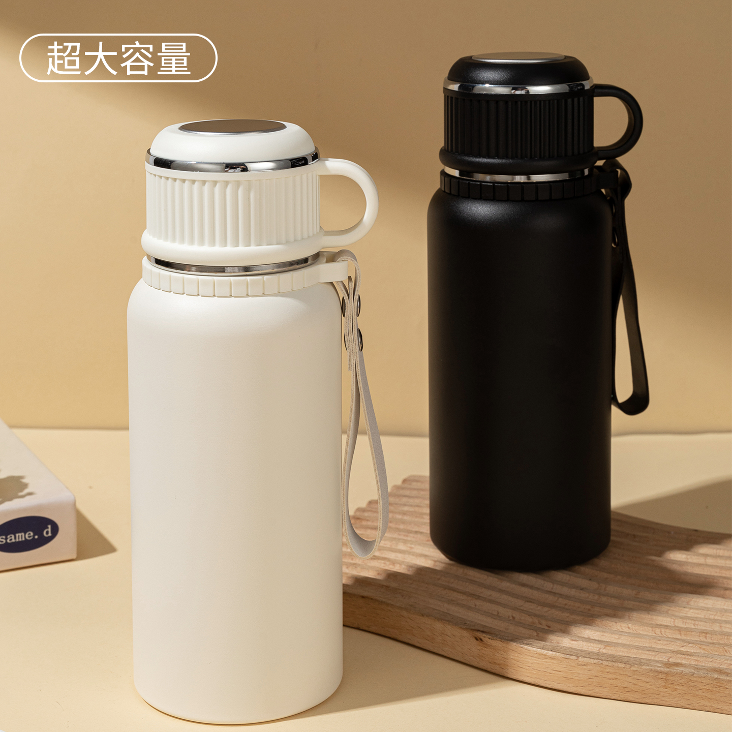 保温杯大容量316不锈钢泡茶学生高颜值上学女便携水杯户外茶杯