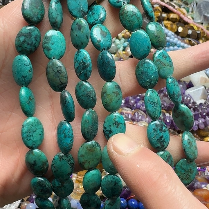 玛瑙/玉髓未镶嵌珠宝半成品一条10x14mm非洲松蛋形