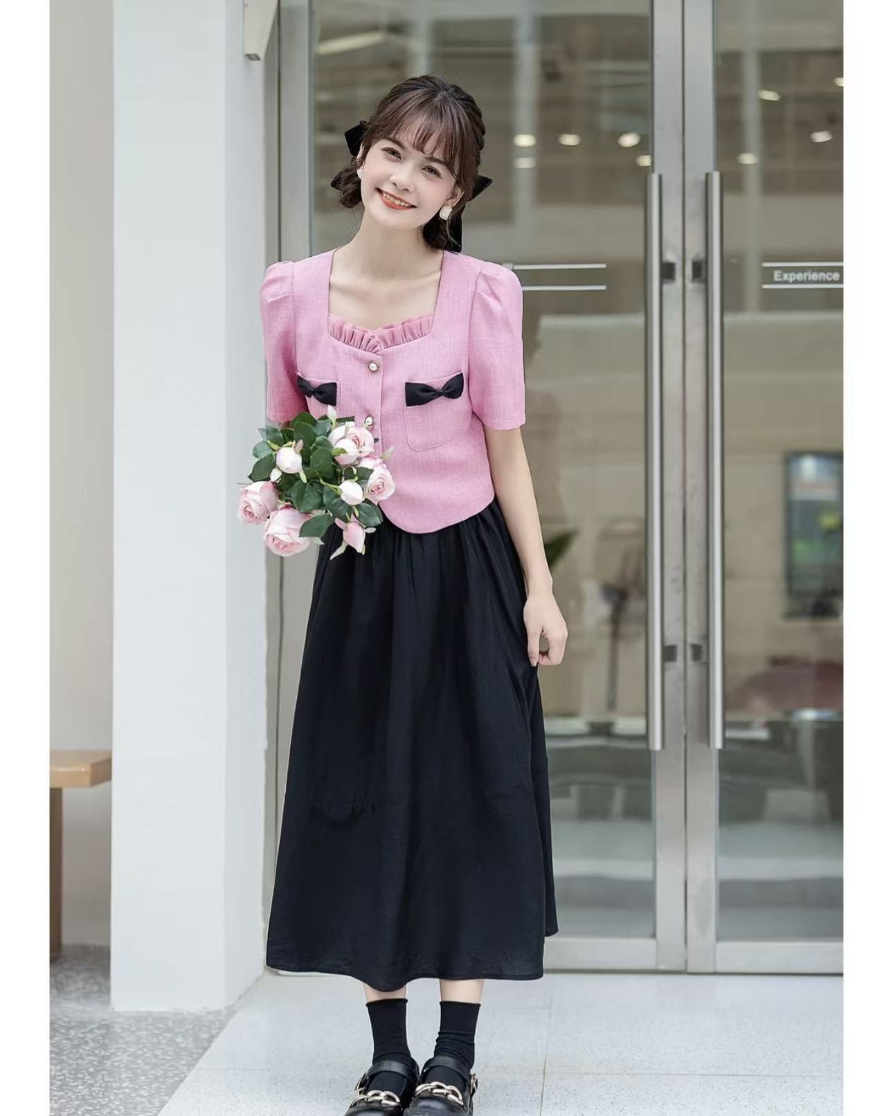 【轻奢•谜YU】NN619-时尚女装设计感两件套连衣裙显瘦百搭气质百搭