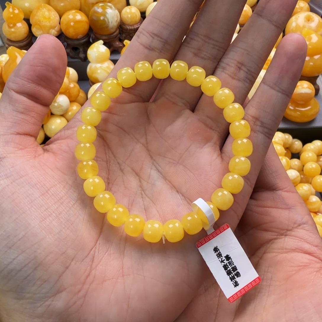 琥珀未镶嵌珠宝奇石8mm同料