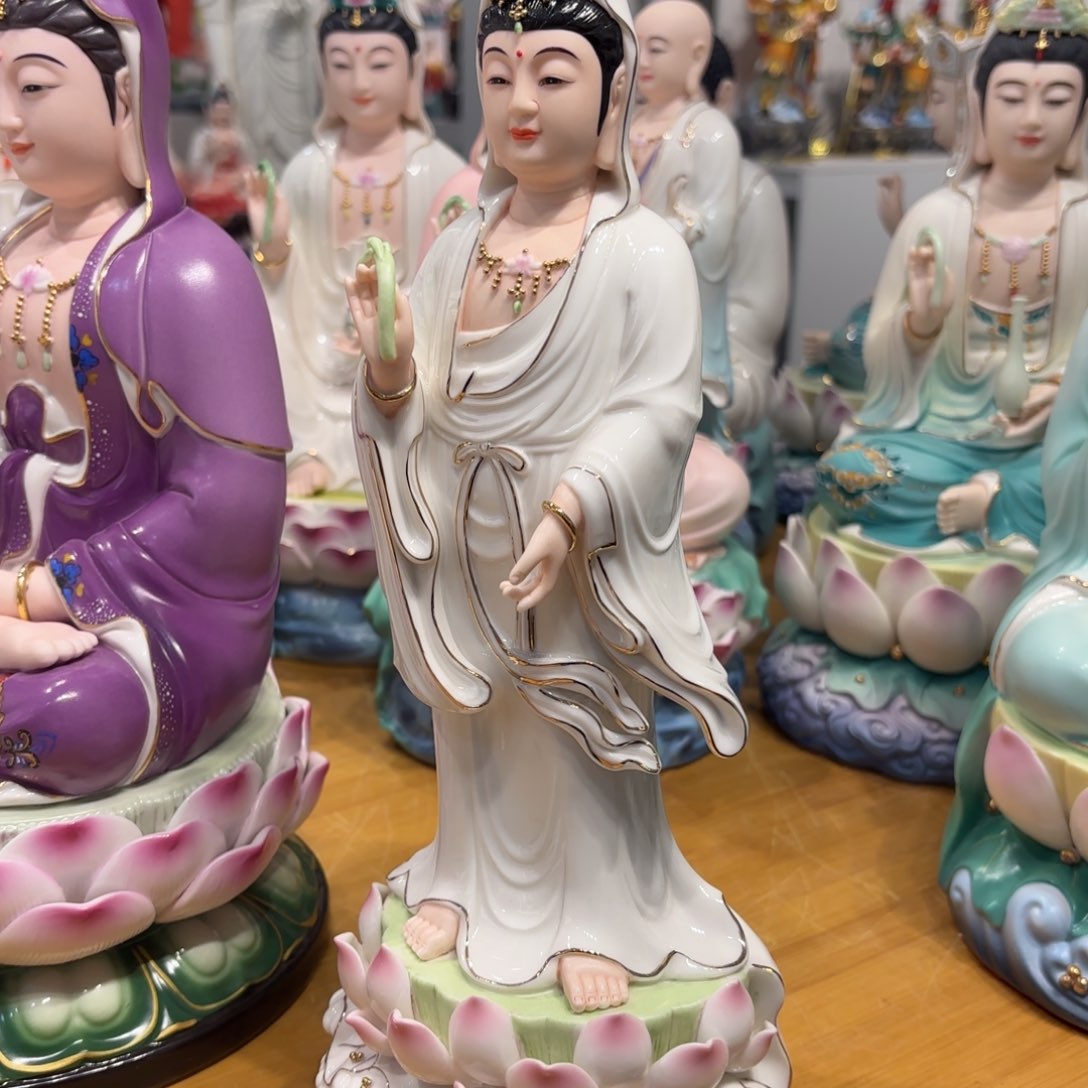 摆件@****天瓷摆件观音12