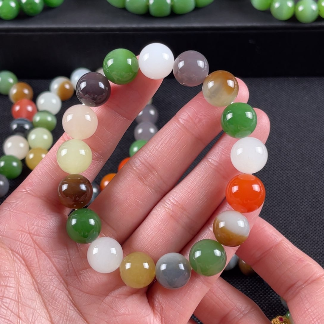 未镶嵌和田玉手串卡12多宝