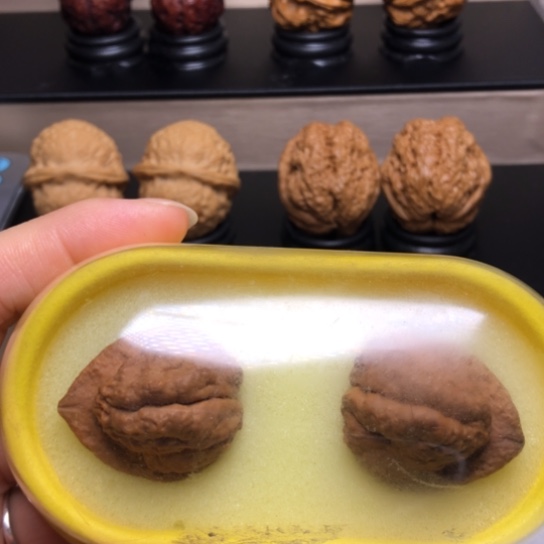 文玩核桃把件一**光羊头蟾36