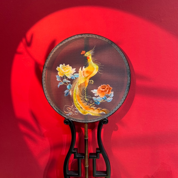 纯手工苏绣双面绣大漆团扇圆扇