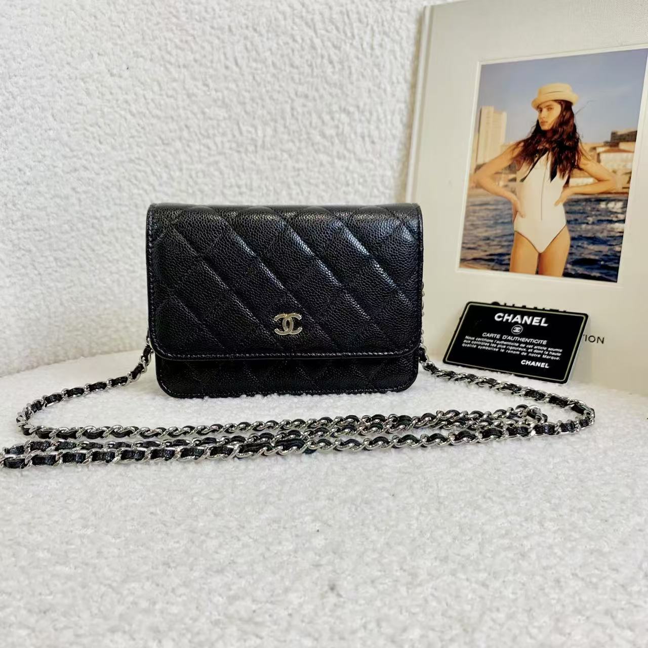 99新 Chanel/香奈儿 壹臻/黑金mini woc 30 开 /82625071