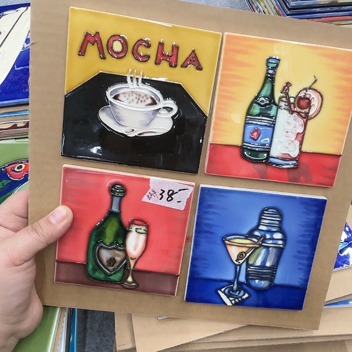 蜗****陶瓷板画10/10四个