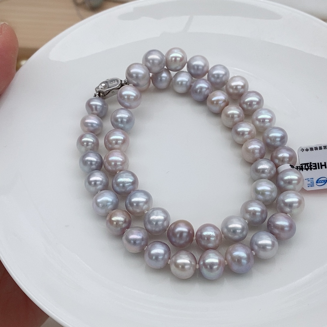 淡水珍珠颈饰银S925镶嵌