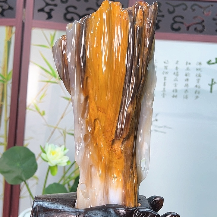 硅化玉（树化玉）摆件未镶嵌