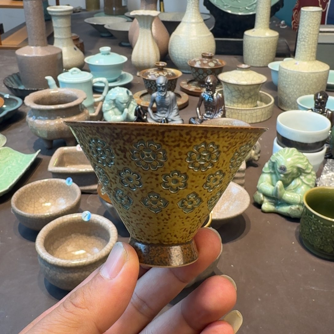 龙泉青瓷微瑕茶具