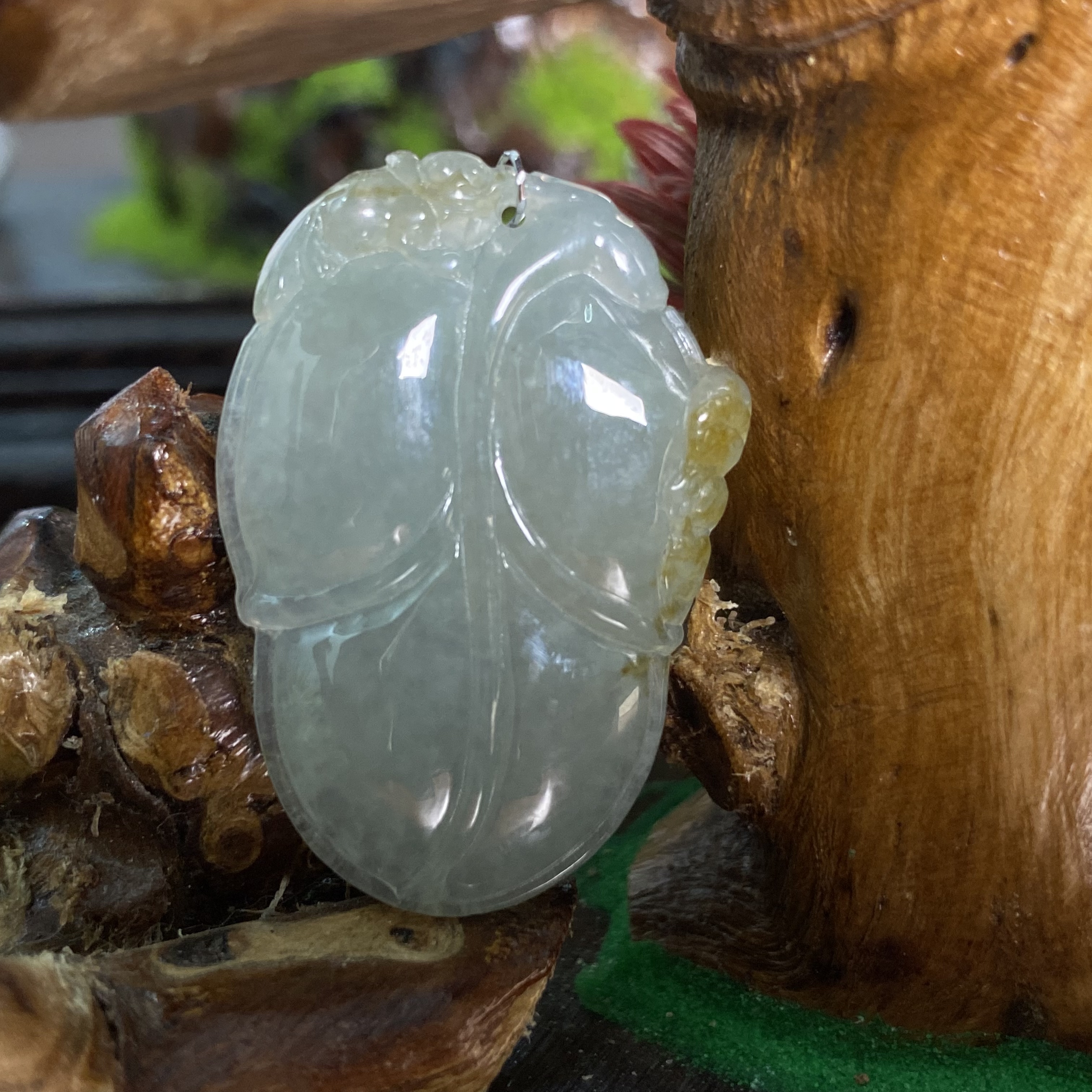 20610天然缅甸A货翡翠-叶子