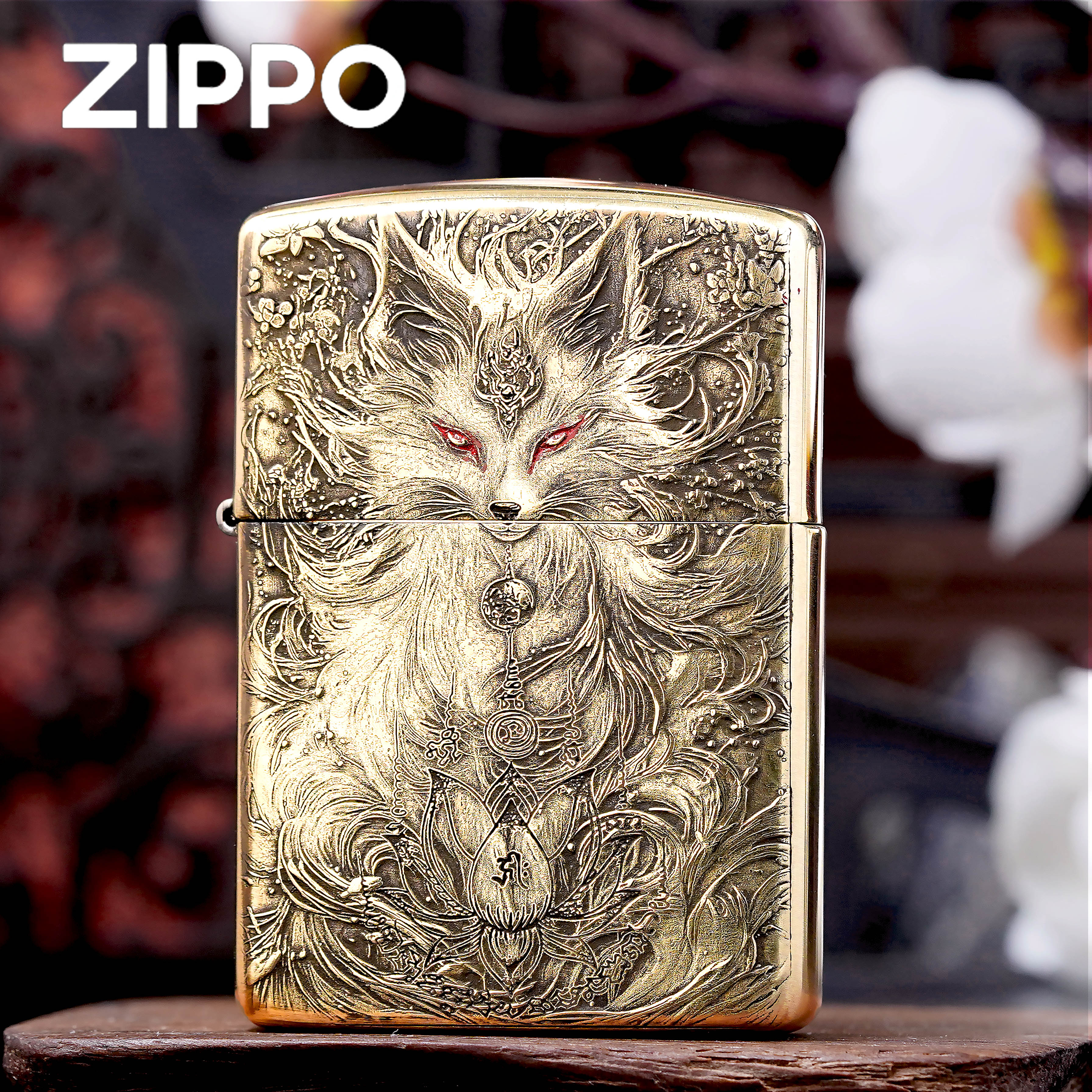 Zippo打火机正品/黄铜盔甲前世今生双面雕刻填漆【达人专属】DYJ1