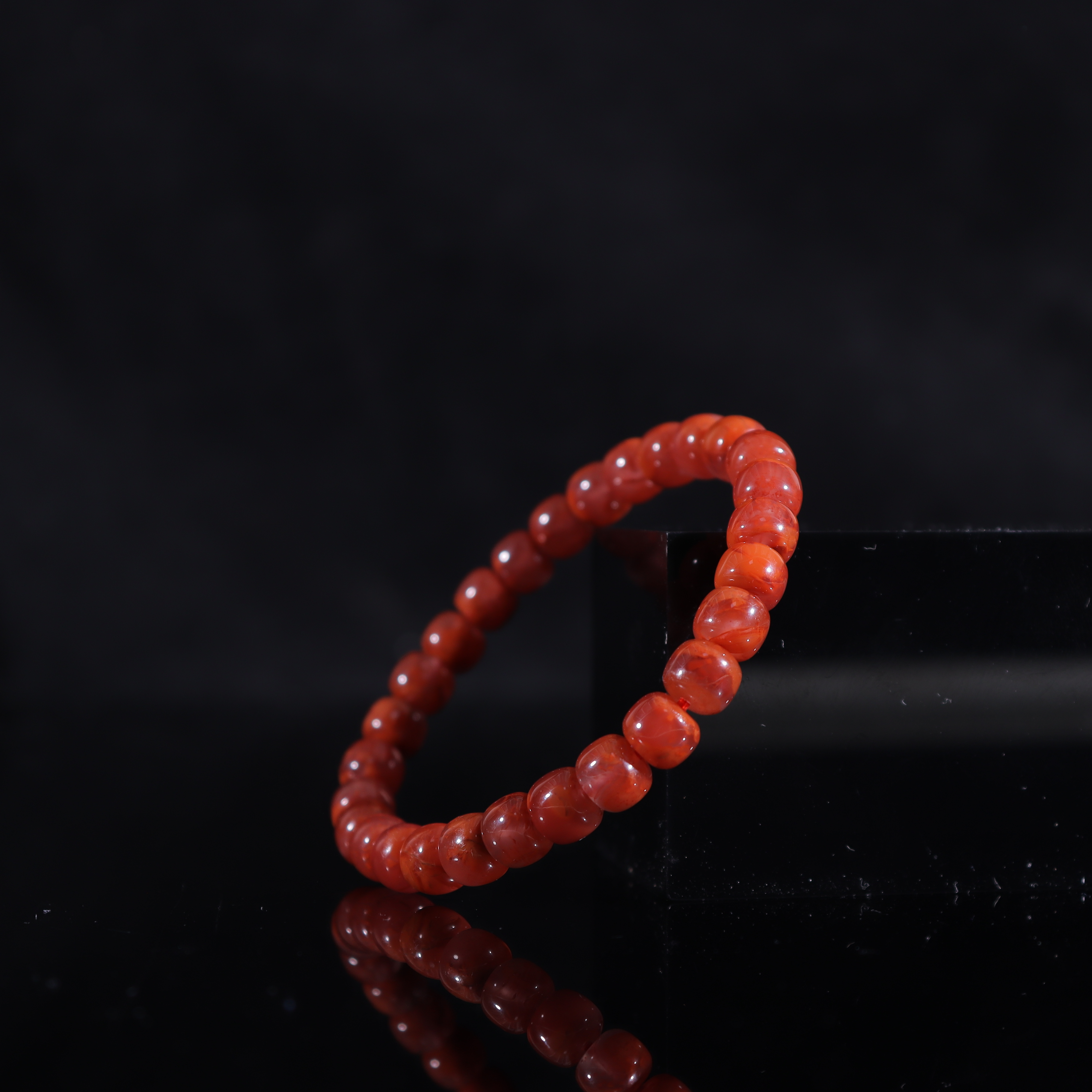 原矿南红牛血红火焰老型手串7mm（多样性发货，拍一发一）