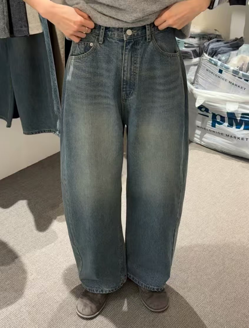 【晓晓家】NO退换-东大门mo牛仔裤牛仔