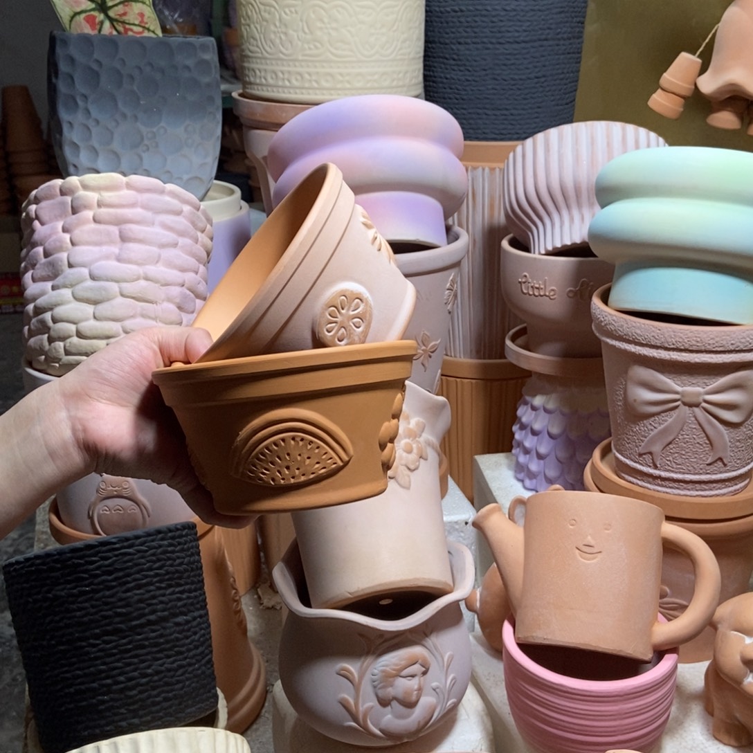 15×8水果矮盆 雾化+红陶2个