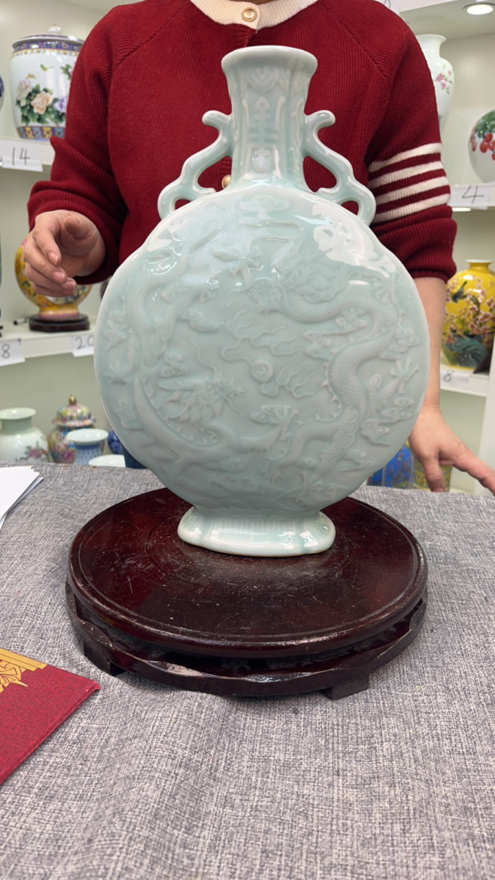 景德镇市高温陶瓷花瓶 抱月瓶