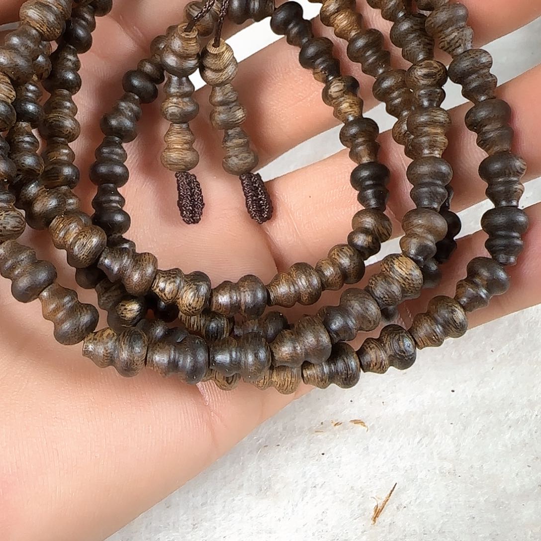 沉香手串张勺子福禄双全95分沉14克加