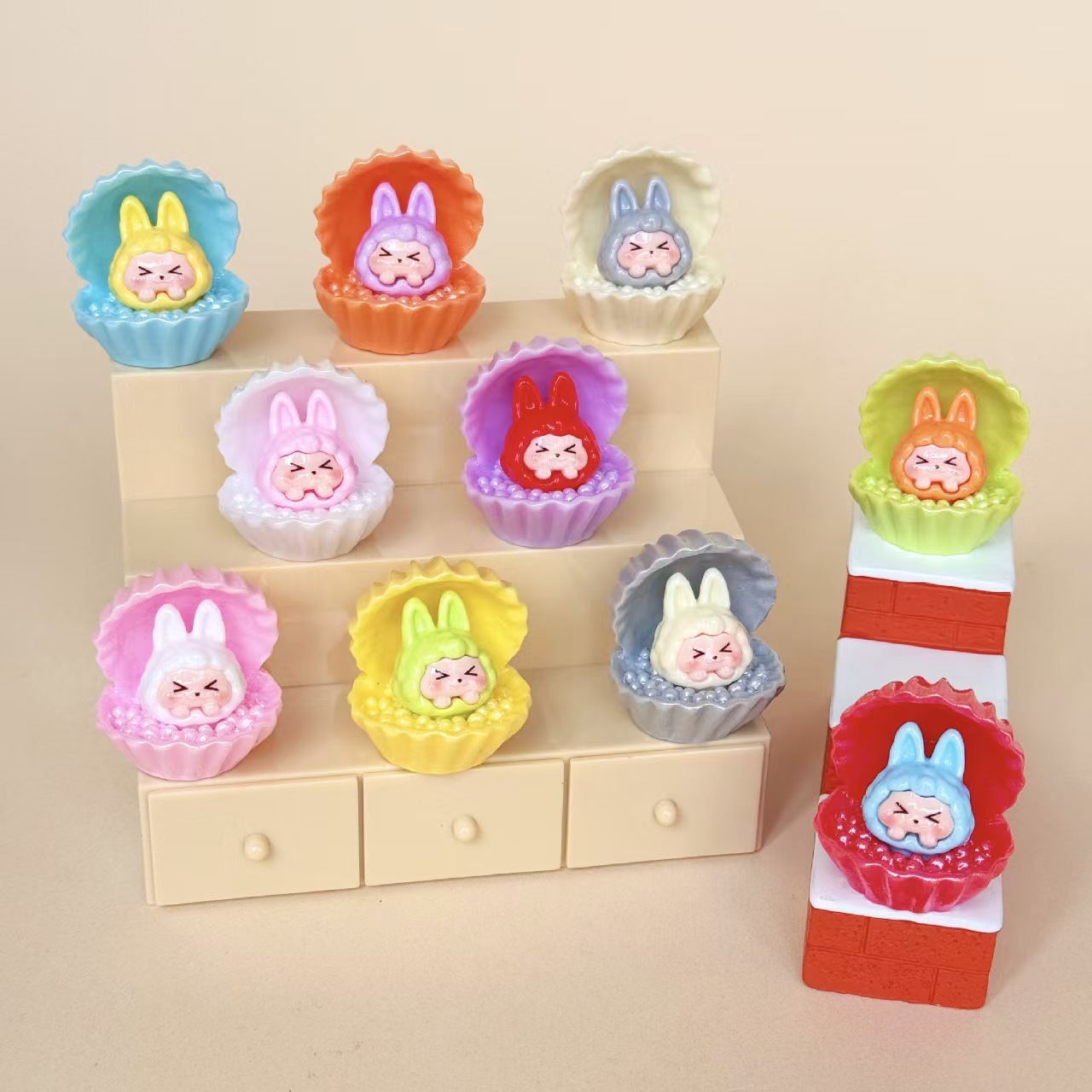 【灯牌配套发】贝壳珍珠koko 桌面办公摆件树脂饰品配件