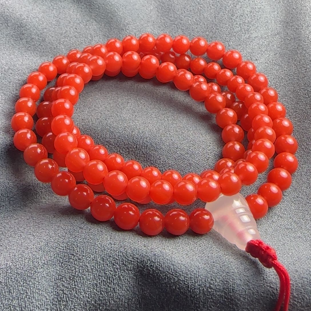 南红玛瑙未镶嵌5+红艳108