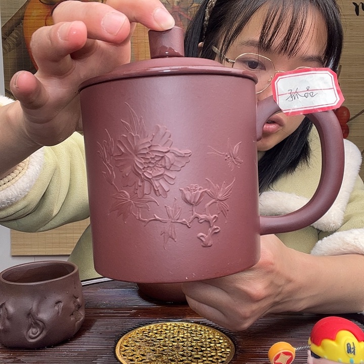 紫砂茶杯原矿紫砂杯