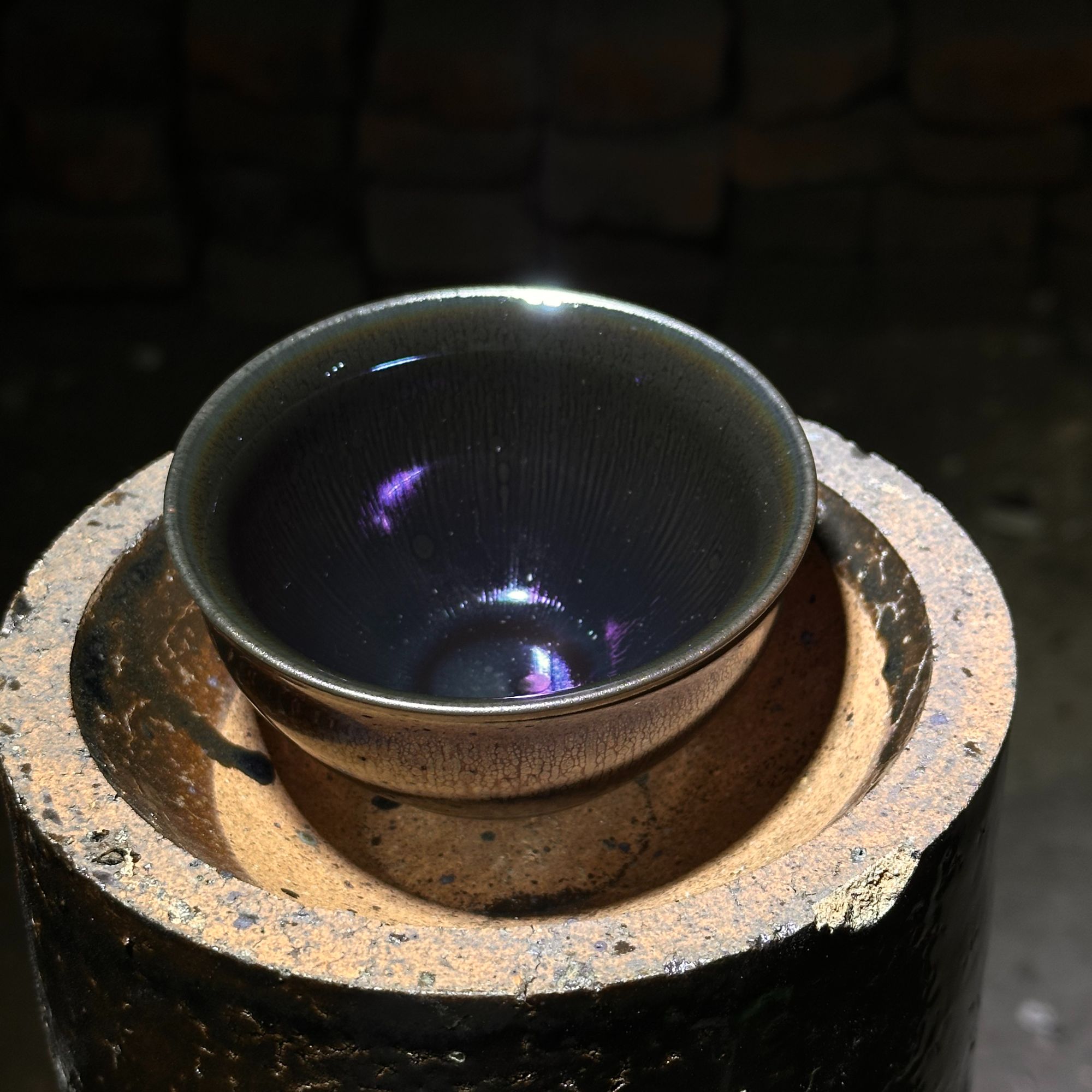 建窑建盏主人杯七彩银毫