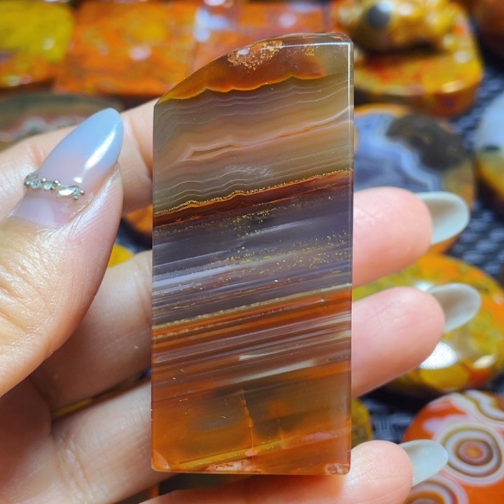 玛瑙/玉髓北漂印章钛钢