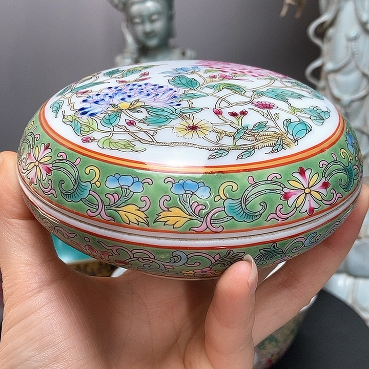 旧藏珐琅彩粉盒全品