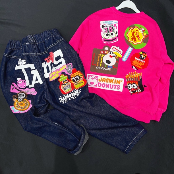 高定款 jam加绒卫衣 男女童宝宝卡通可爱甜甜圈长袖卫衣圆领上衣