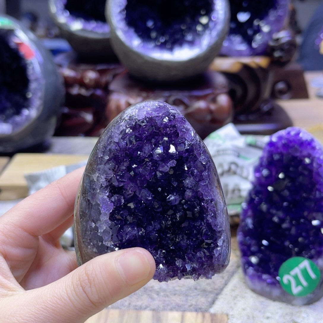 紫晶摆件未镶嵌紫水晶