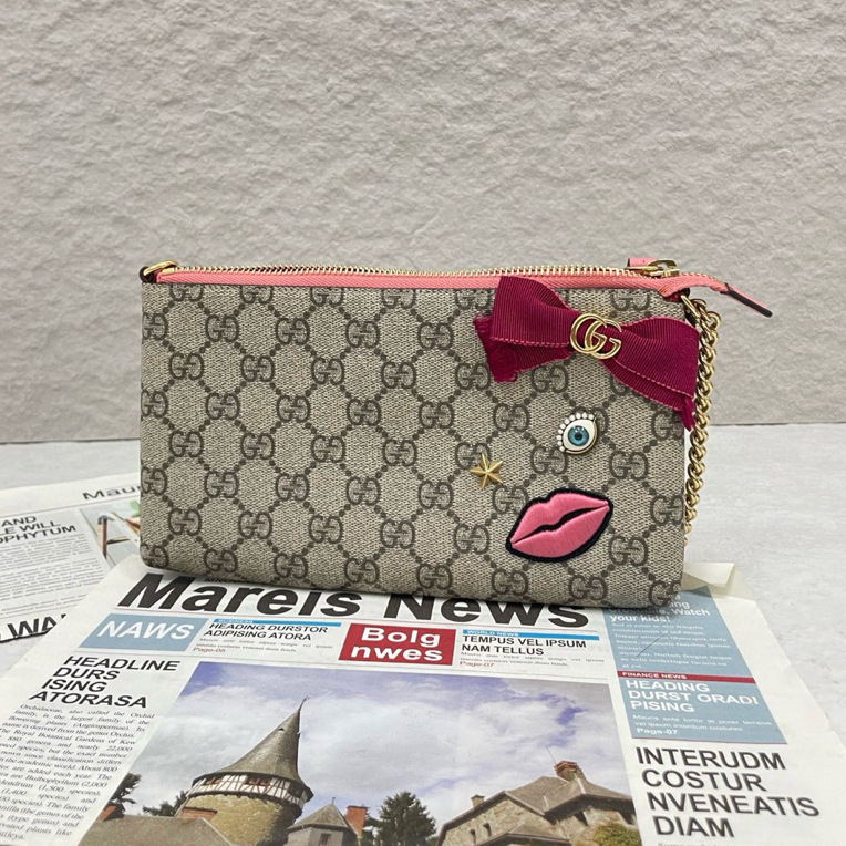 95新 GUCCI/古驰 丑娃娃大嘴麻将包/ss3743
