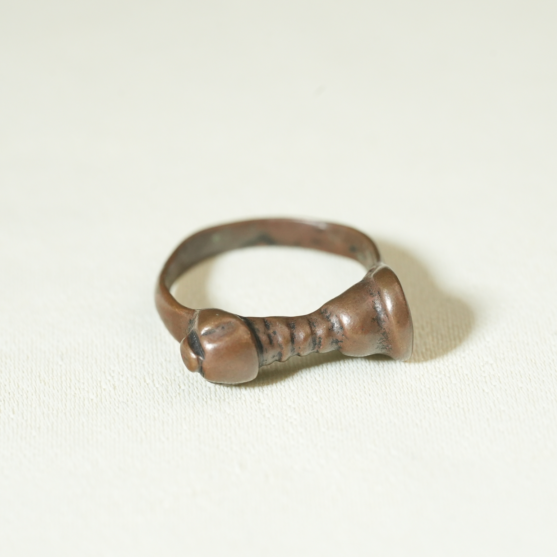 十九世纪铜金刚杵戒指【古珠精选】AABS250105014