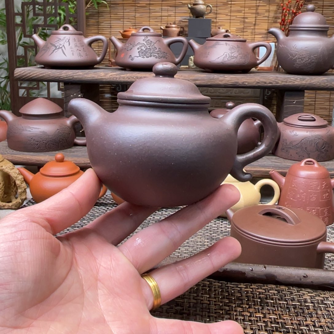 紫砂茶壶宜兴原矿紫砂手工制200