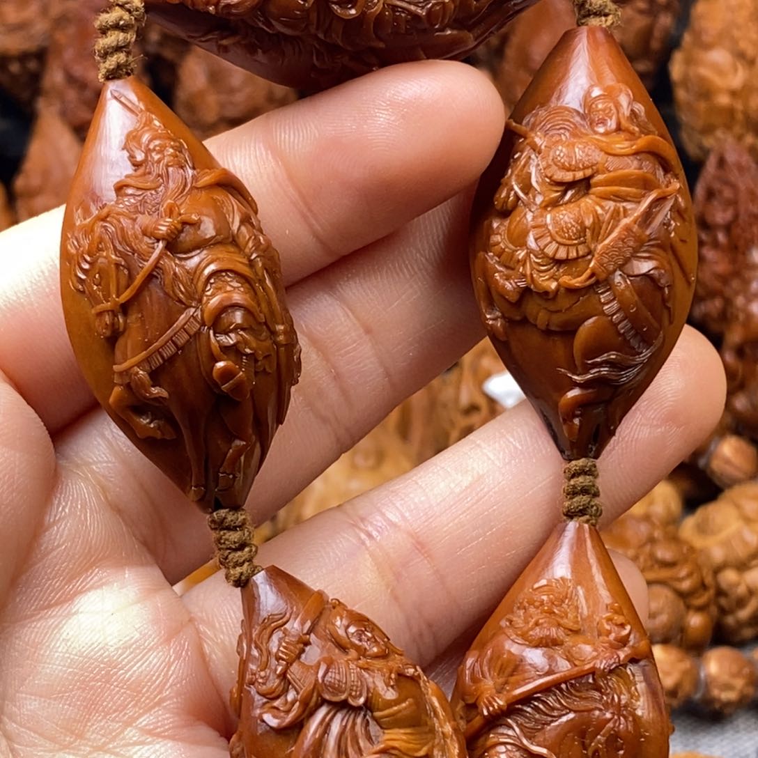 橄榄核手串/手链默****1核雕一套