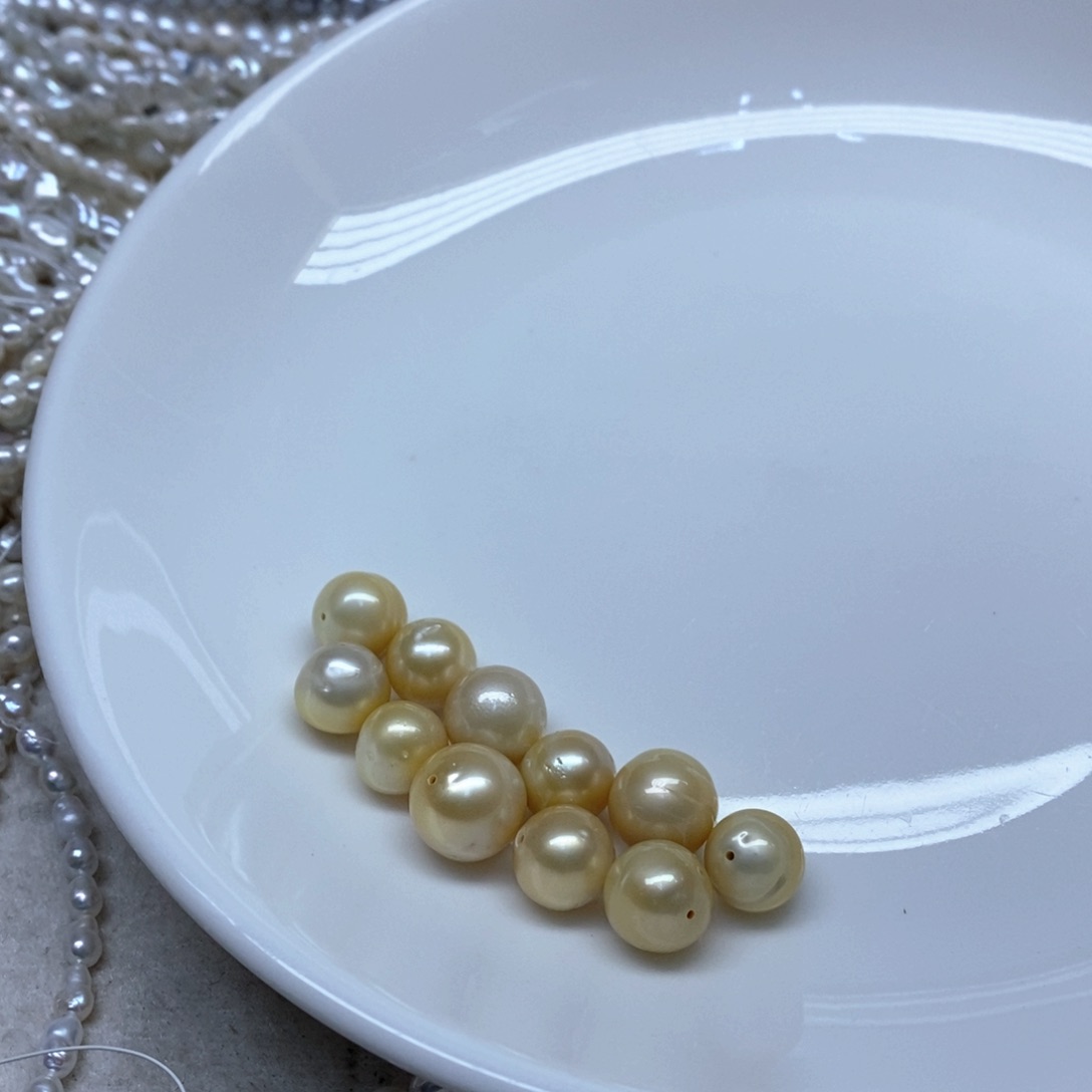 未镶嵌海水珍珠裸珠发4个