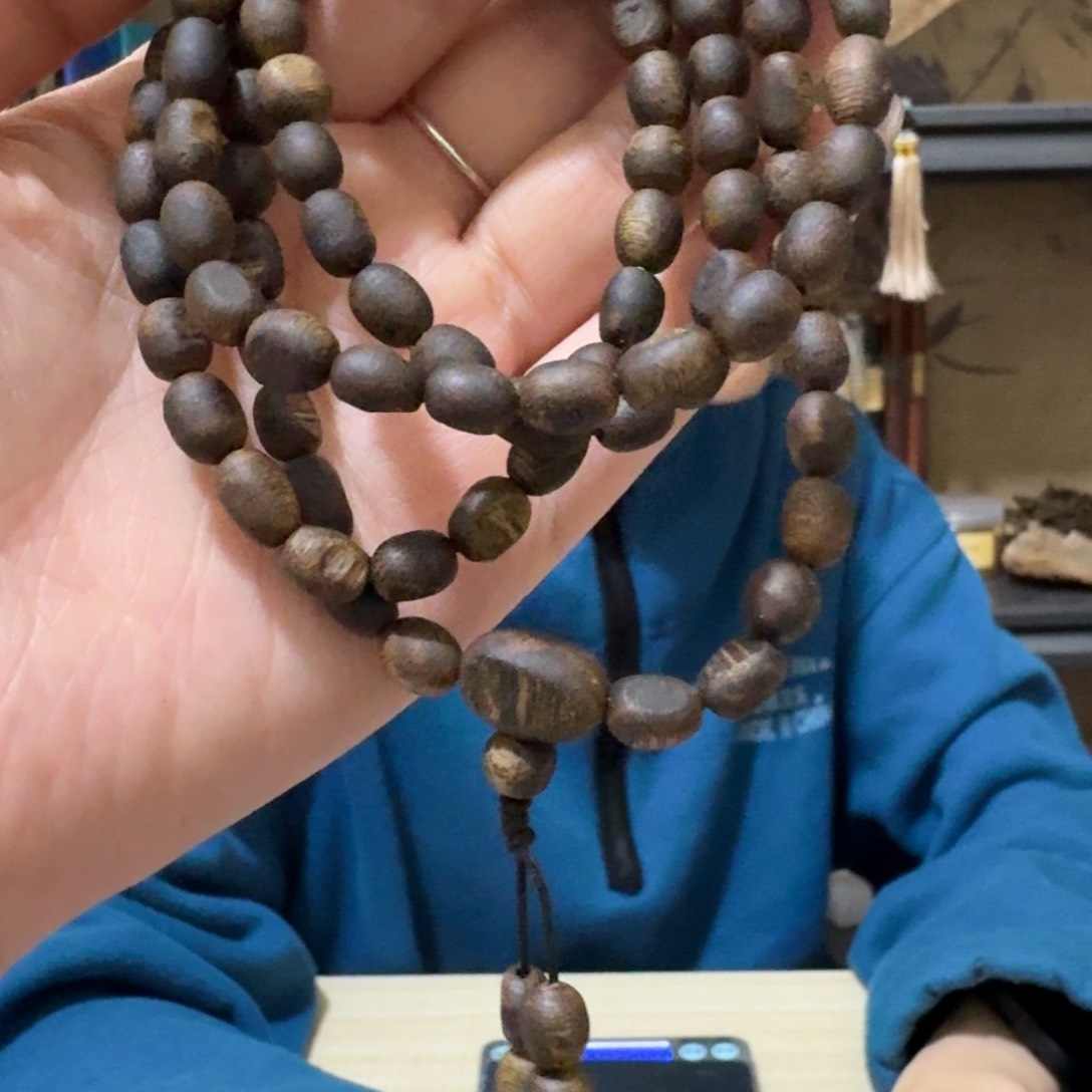 沉香手串28号棋楠留疤多圈手串15克+