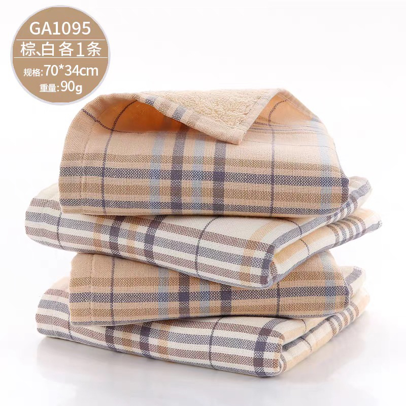 金号纯棉家用成人大人洗脸毛巾 全棉AB双层纱布毛圈面巾吸水透气